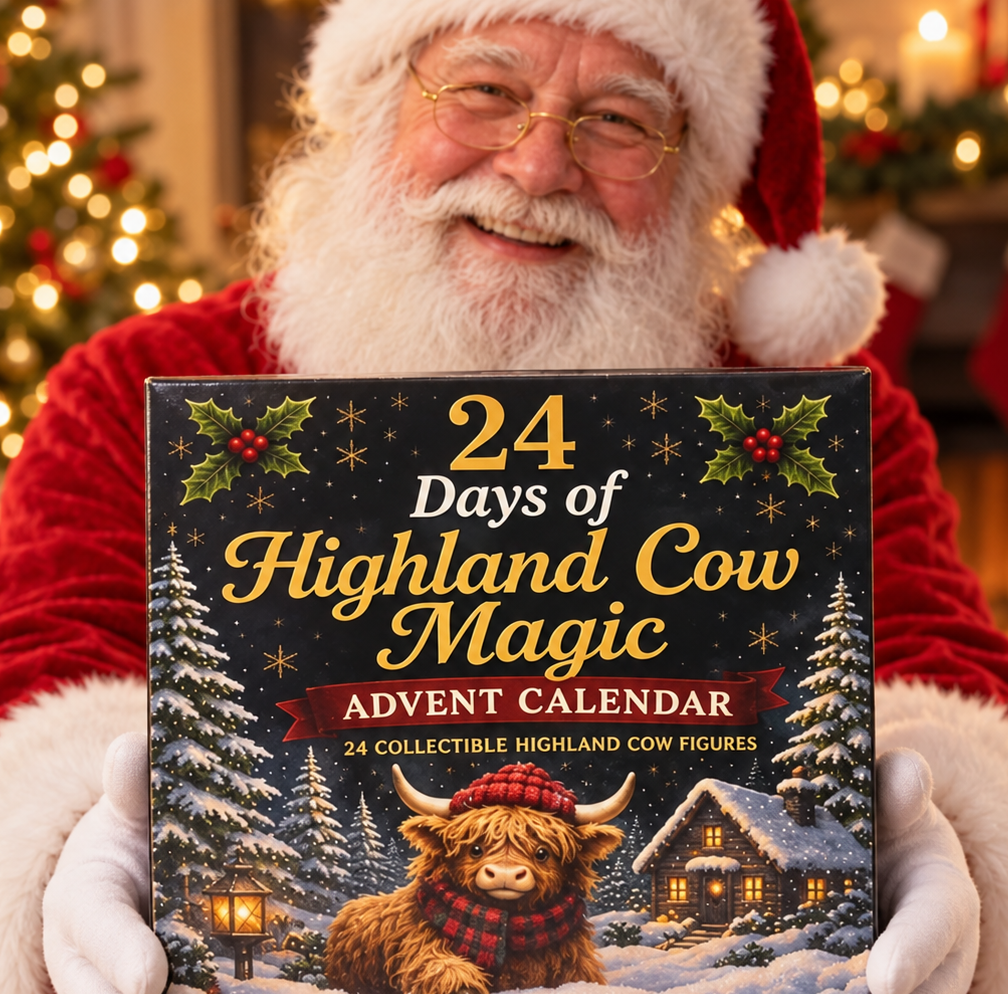 Highland Cow Christmas Countdown Advent Calendar