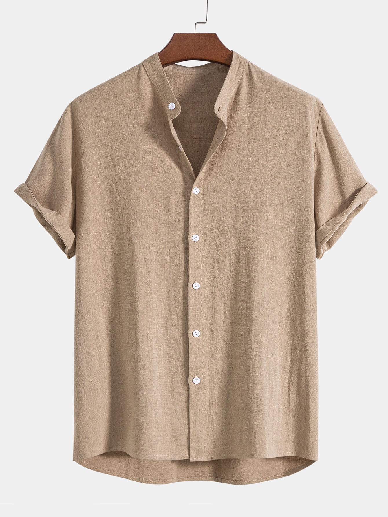 Image of Holden | Men's Grandad Collar Button-Down Shirt