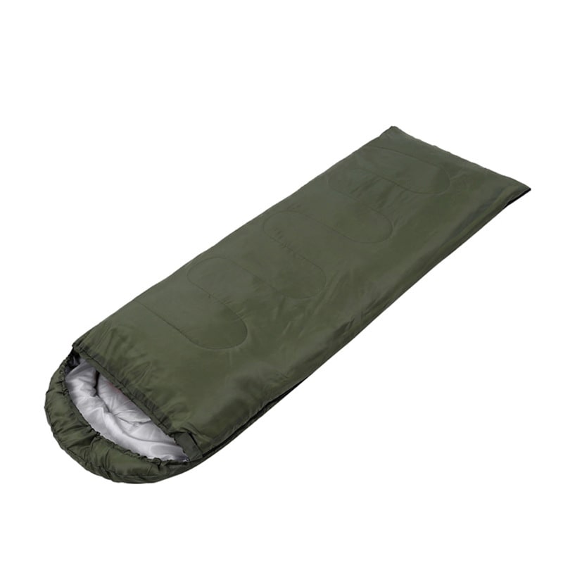 Hooded Sleeping Bag with Full-Length Zipper for Camping, Hiking, and Bivy