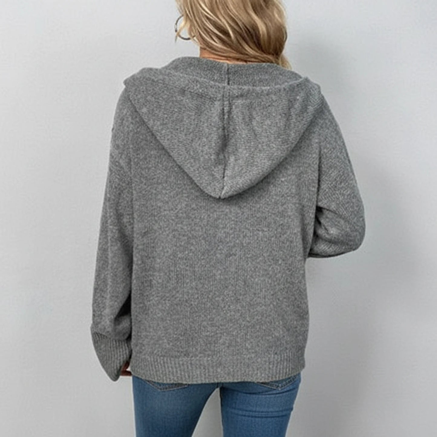 Hooded Knit Winter Cardigan for Women