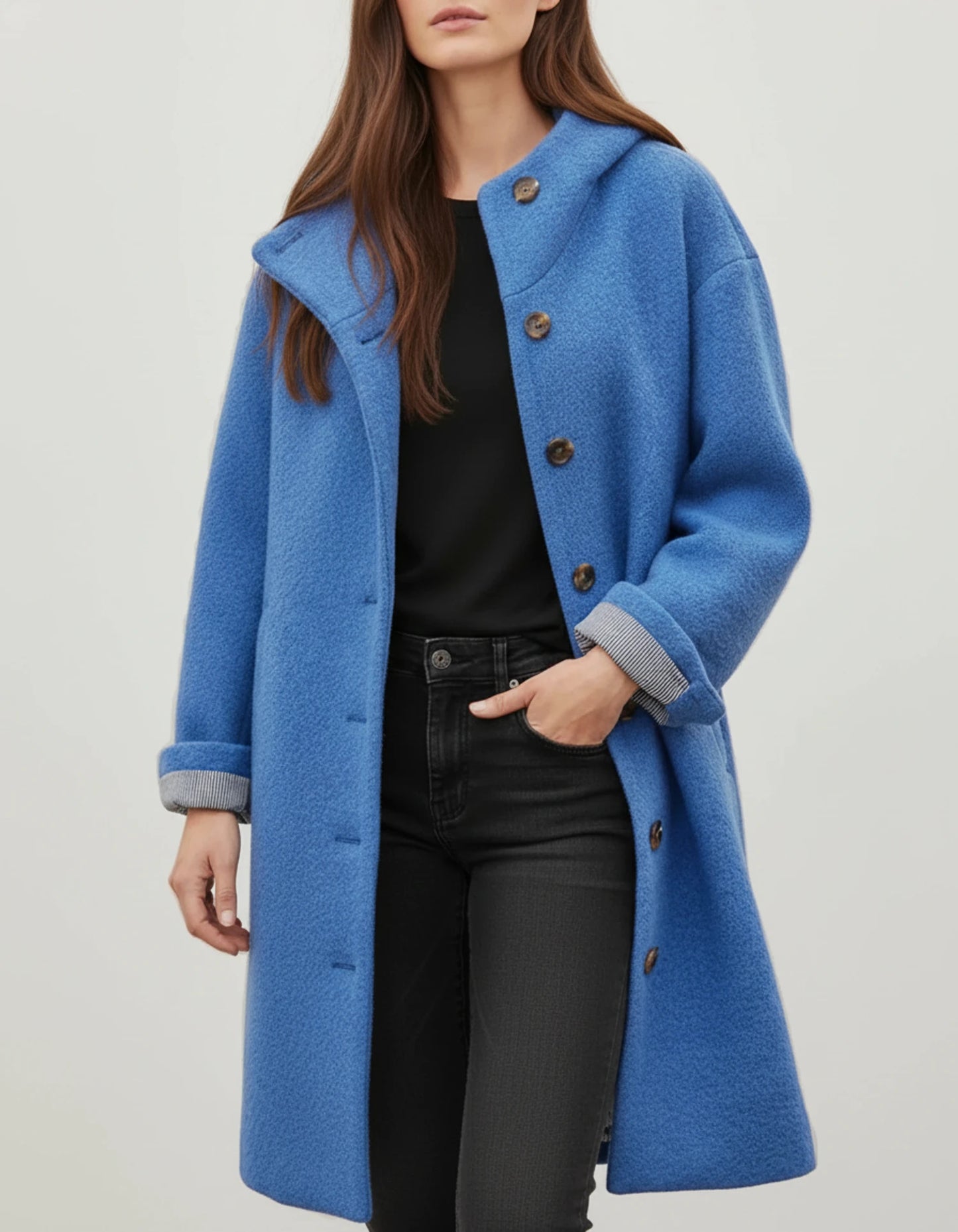 Hooded Long Coat for Women
