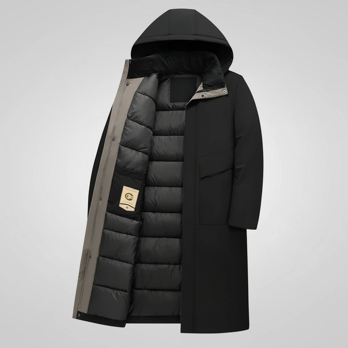 Hooded Insulated Parka Jacket for Men