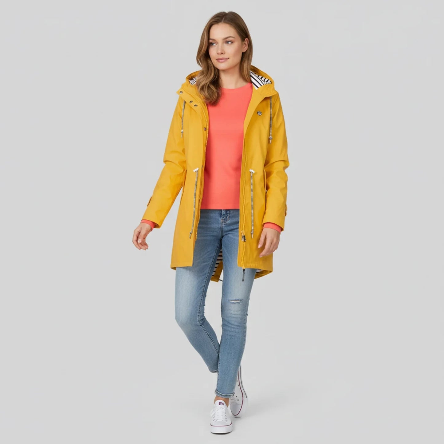 Hooded Rain Jacket for Women AI replaced image