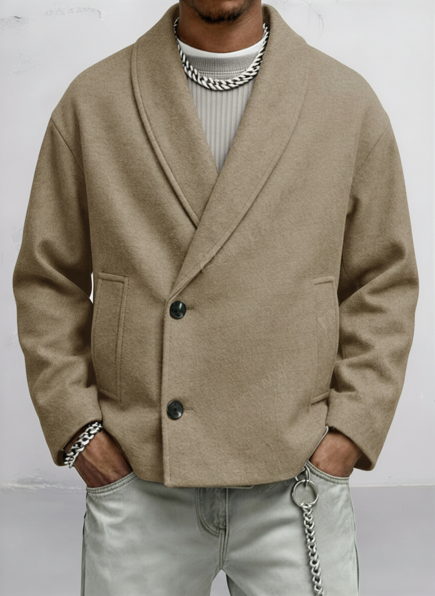 Image of Ian | Men's Shawl Collar Relaxed Fit Jacket