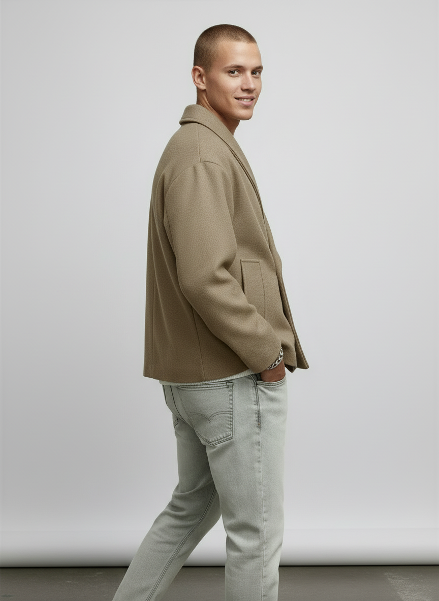 Image of Ian | Men's Shawl Collar Relaxed Fit Jacket