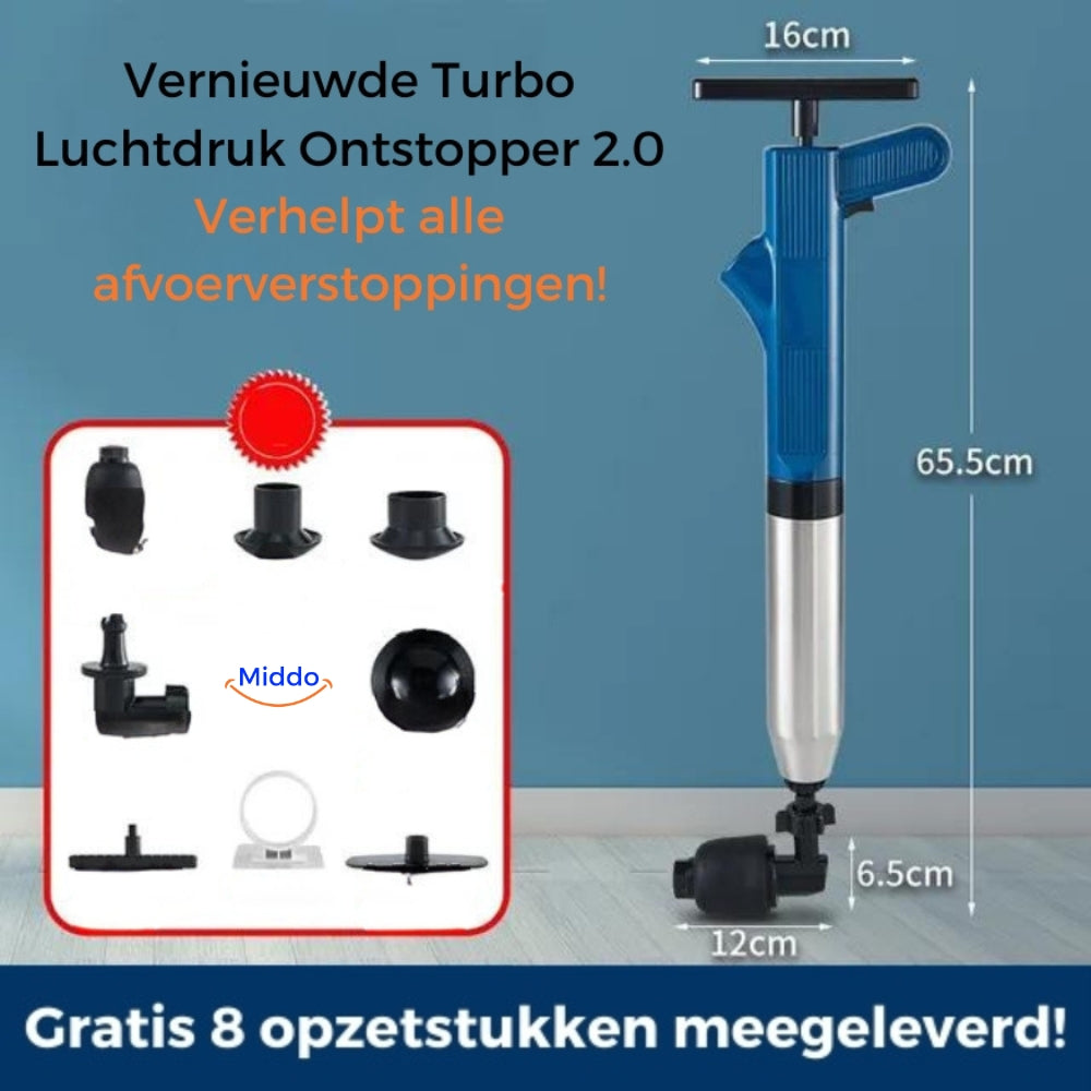 Improved Turbo Air Pressure Unclogger 2.0™ | Solves All Drain Clogs!