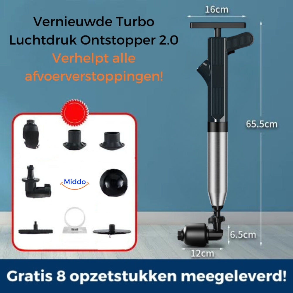 Improved Turbo Air Pressure Unclogger 2.0™ | Solves All Drain Clogs!