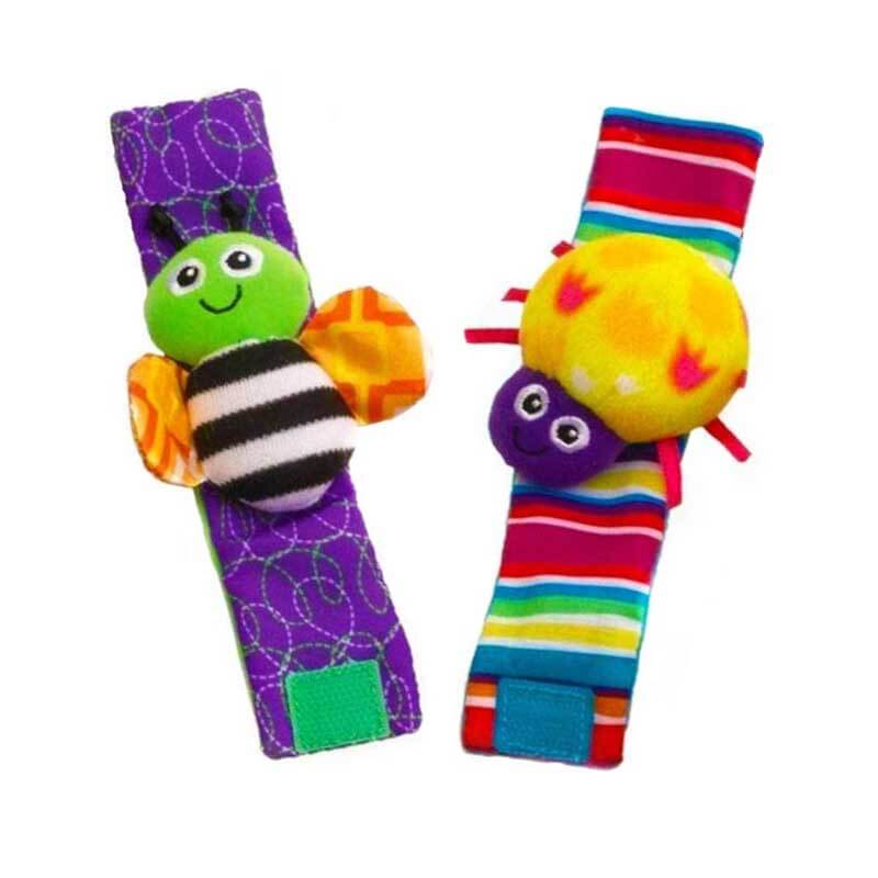 Infant Soft Rattle Socks & Wrist Rattles Set