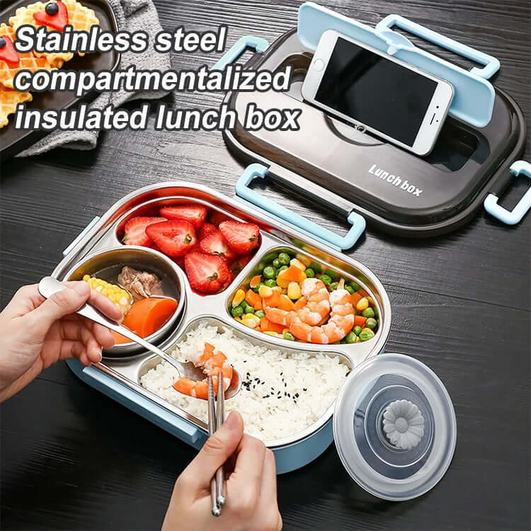 Insulated Lunch Box in Stainless Steel 1400 ml