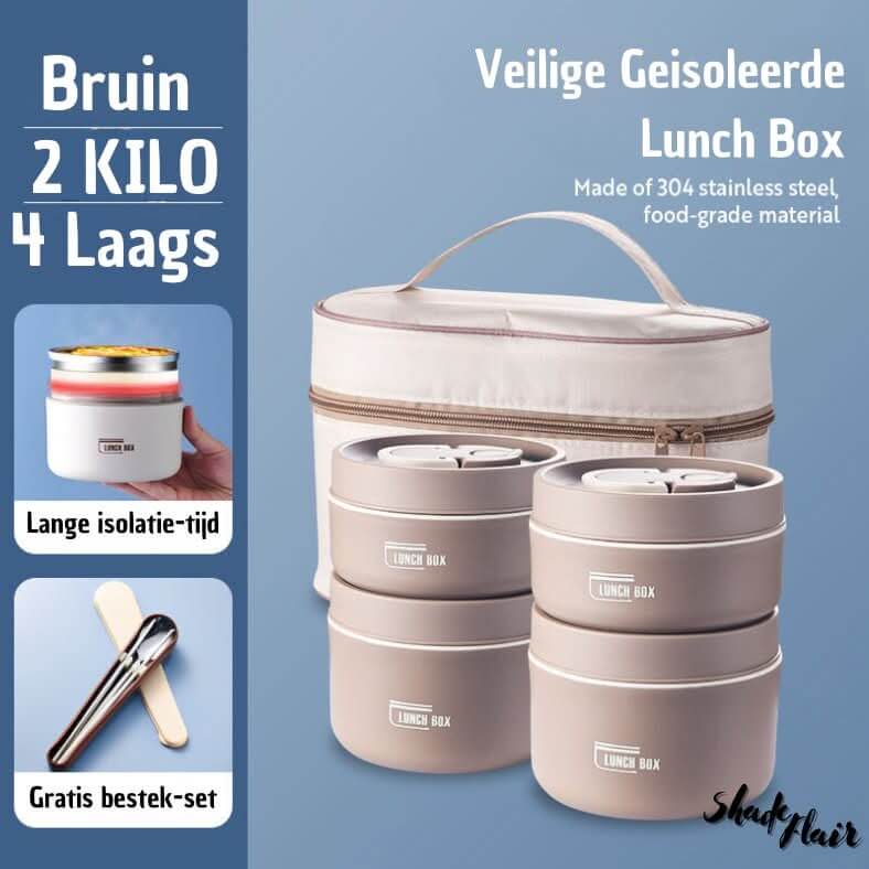 Insulated Lunch Box Set in Stainless Steel - LunchMate