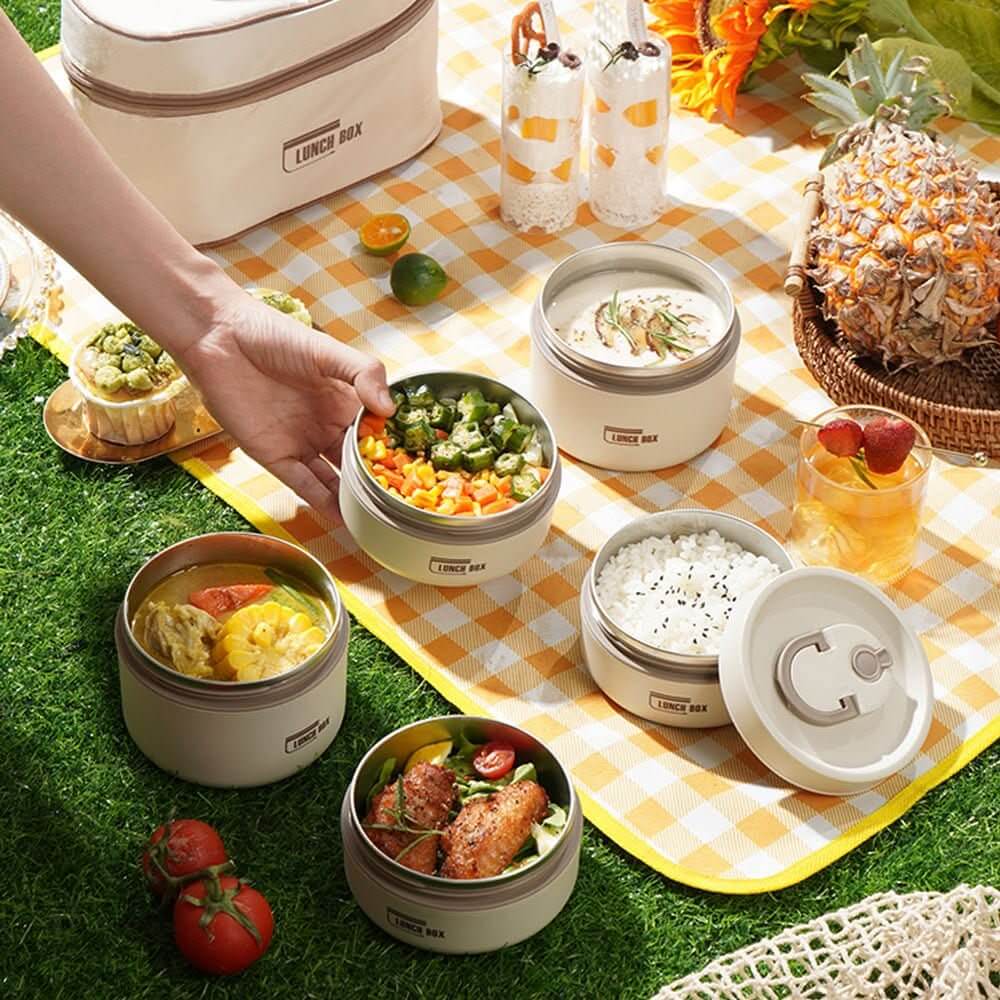 Insulated Lunch Box Set in Stainless Steel - LunchMate