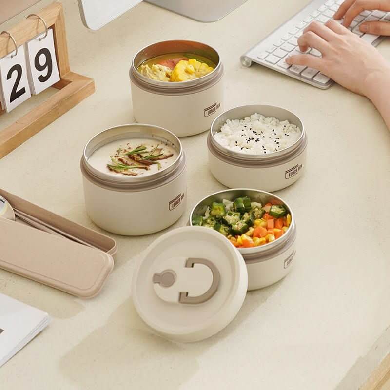 Insulated Lunch Box Set in Stainless Steel - LunchMate