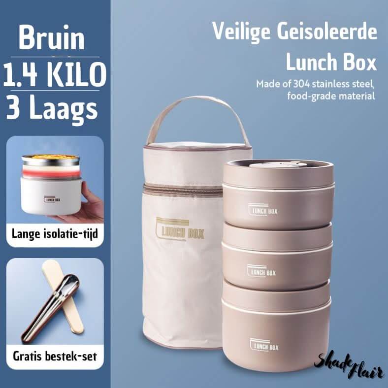 Insulated Lunch Box Set in Stainless Steel - LunchMate
