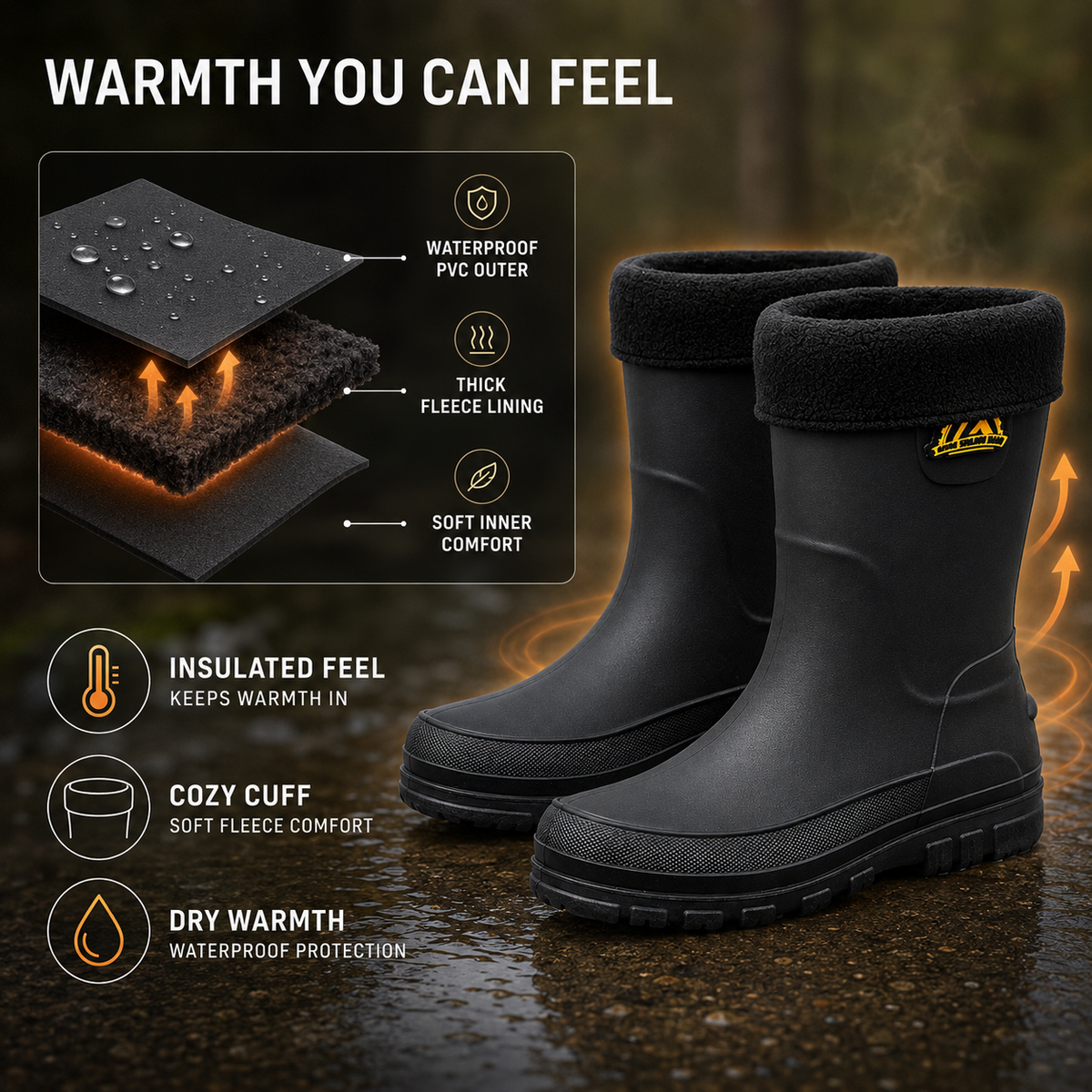 Insulated Rain Boots