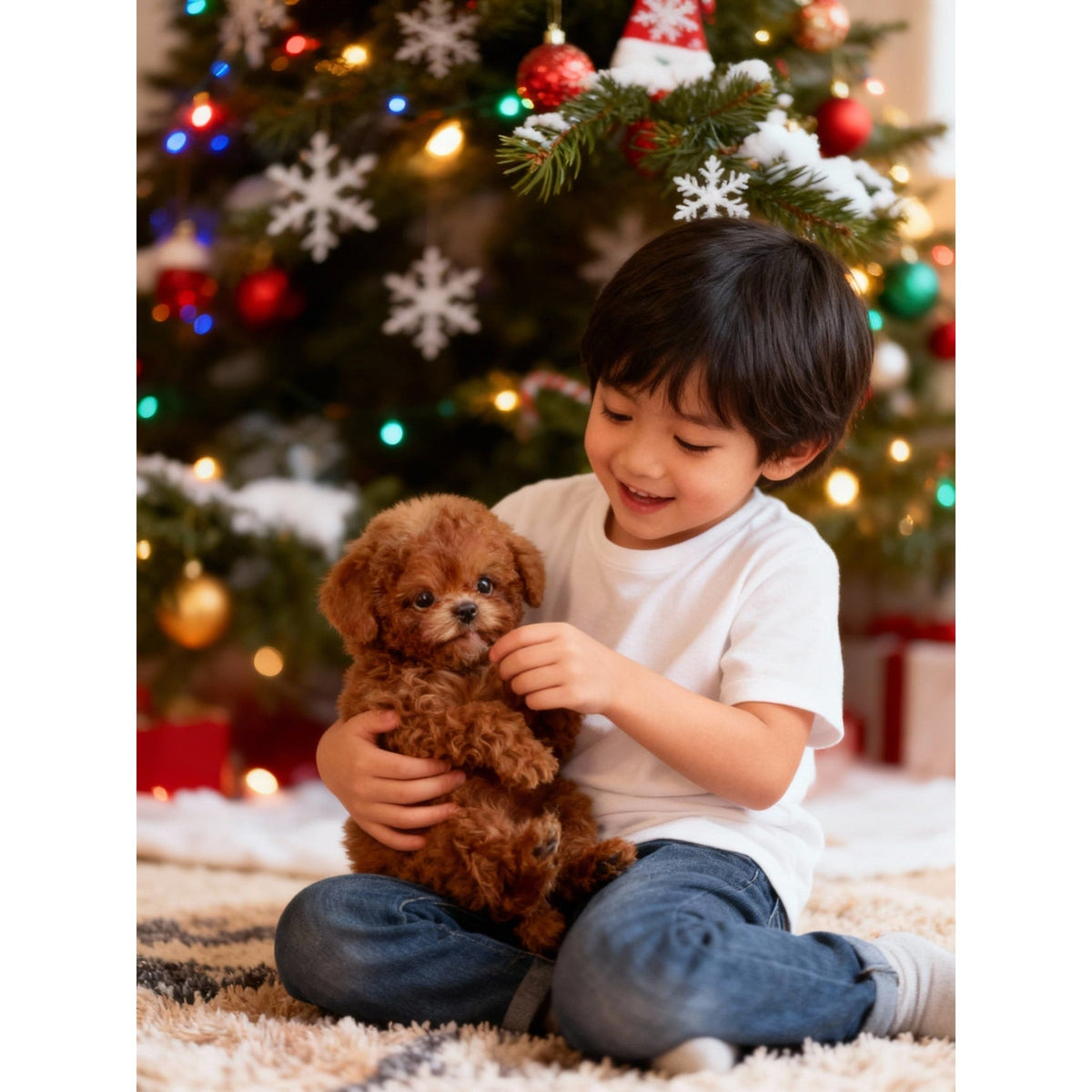 Interactive Plush Toy Dog in Sitting Pose with Sounds and Movement