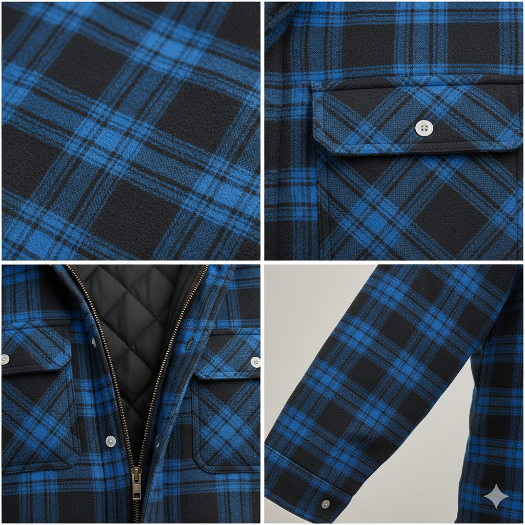 Image of Ivan | Men's Hooded Plaid Jacket
