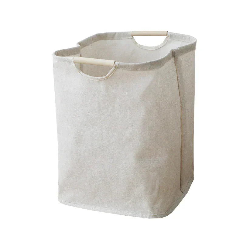 Japanese Cotton-Linen Laundry Basket – Foldable Storage Basket