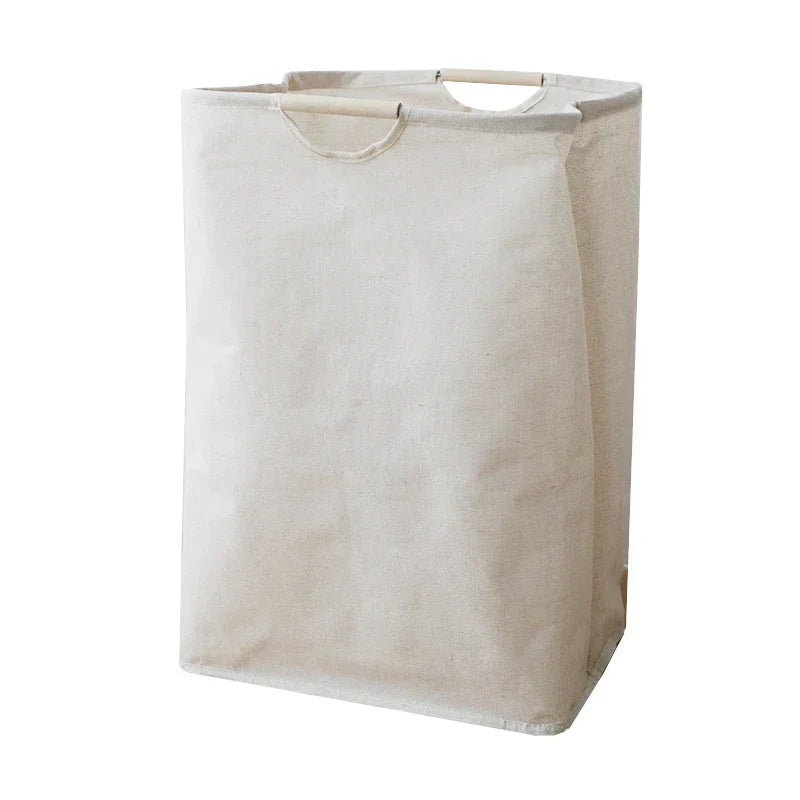 Japanese Cotton-Linen Laundry Basket – Foldable Storage Basket