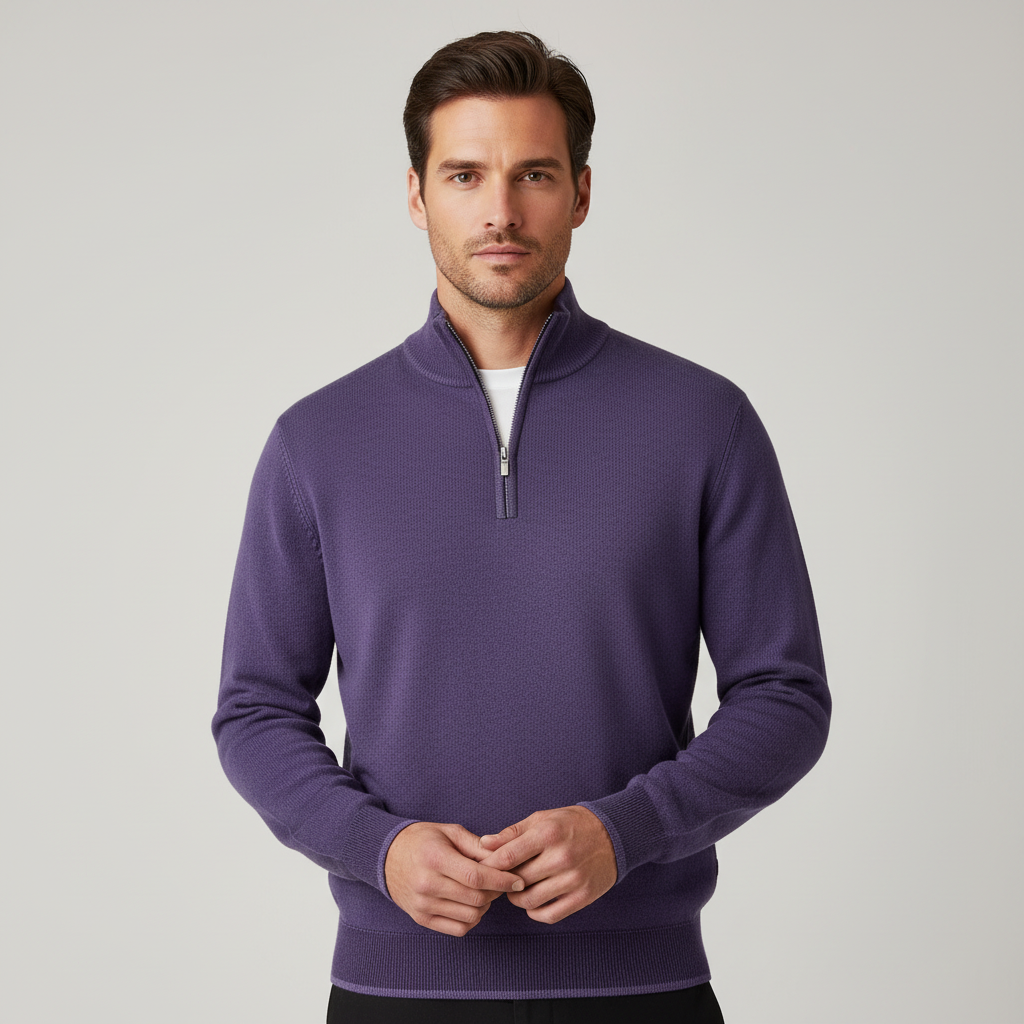 Image of Jason | Men's Quarter-Zip Mock Neck Sweater