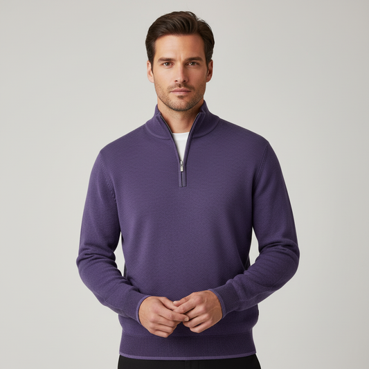 Image of Jason | Men's Quarter-Zip Mock Neck Sweater