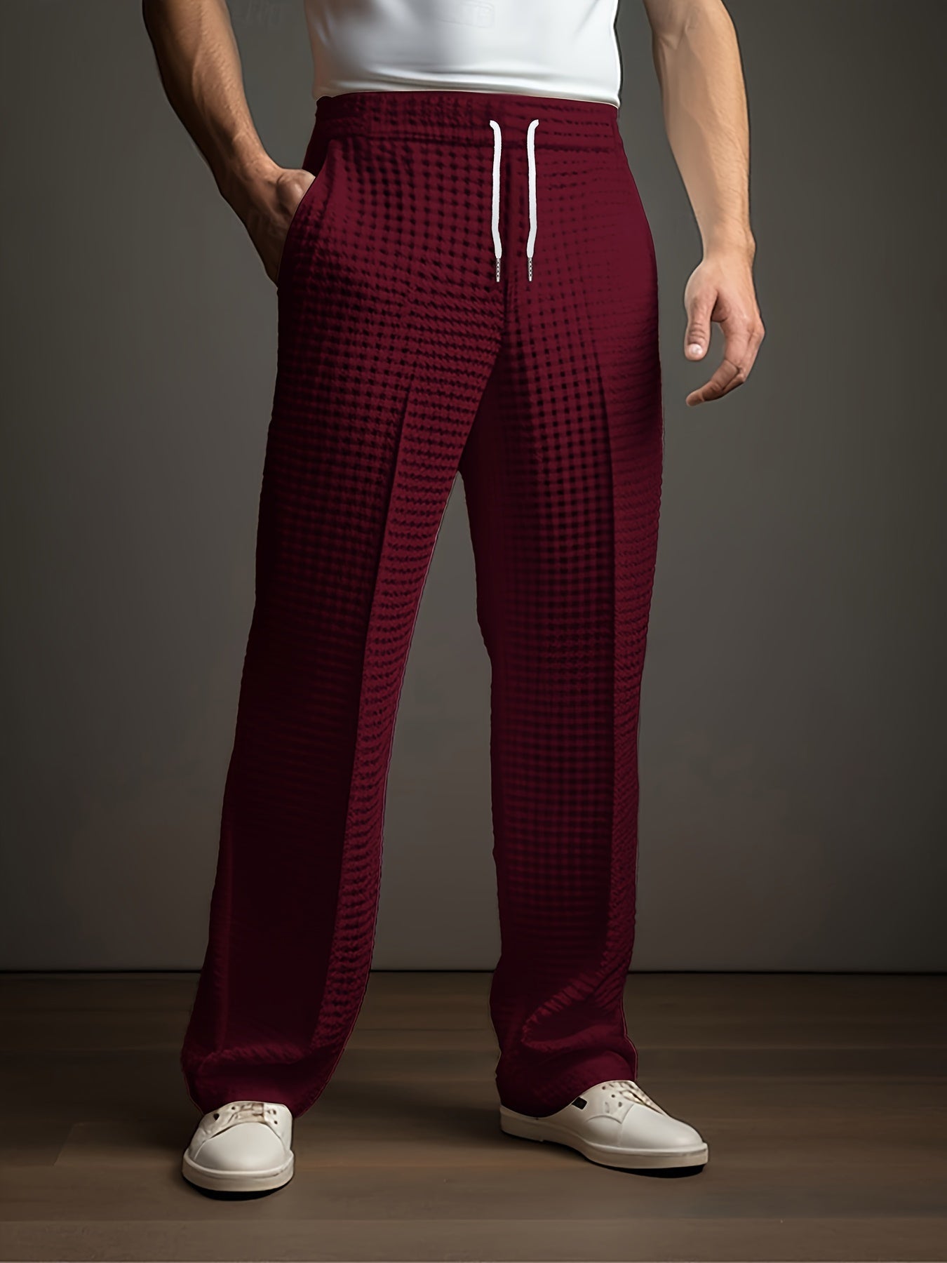 Image of Jason | Men's Wide Leg Drawstring Dress Pants