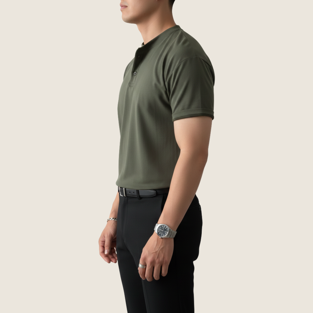 Image of Jaxon | Men's Short Sleeve Button-Up Henley T-Shirt