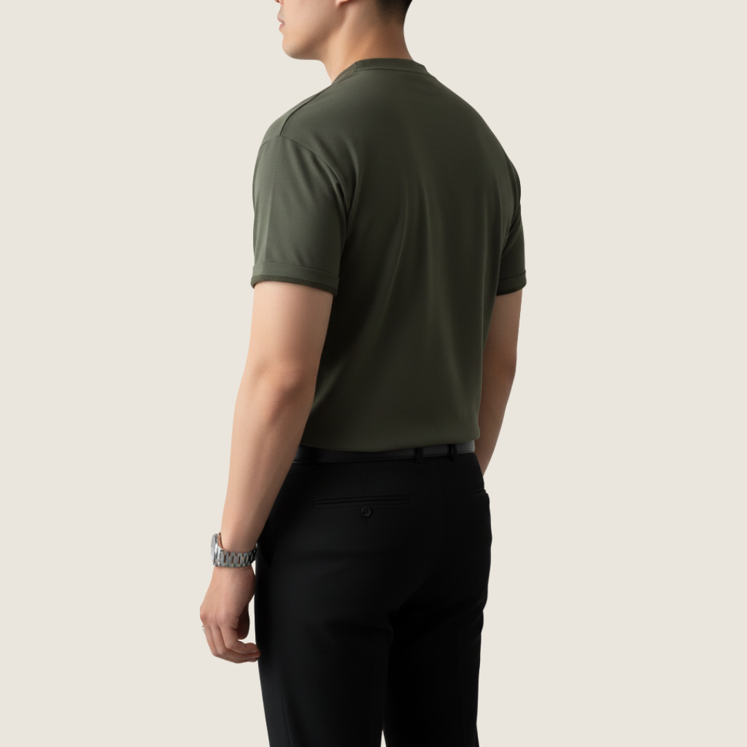 Image of Jaxon | Men's Short Sleeve Button-Up Henley T-Shirt