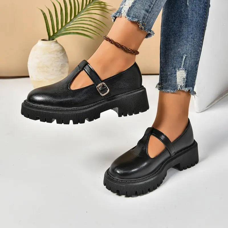 Image of Jean | Women's Chunky Platform Mary Jane Shoes