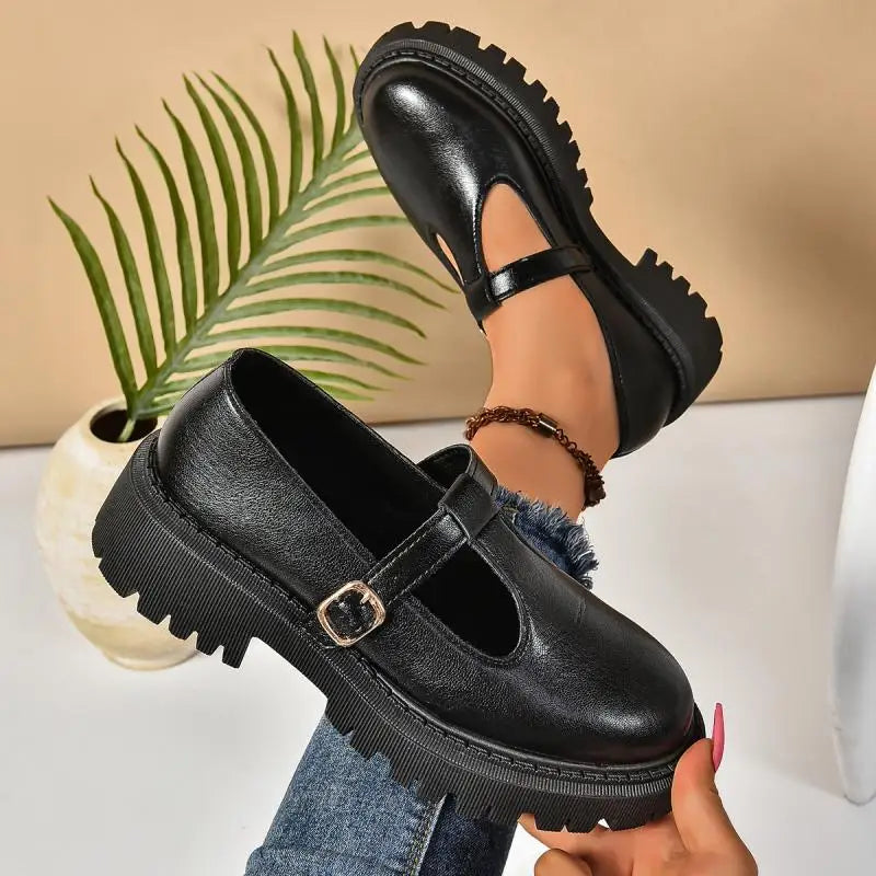 Image of Jean | Women's Chunky Platform Mary Jane Shoes