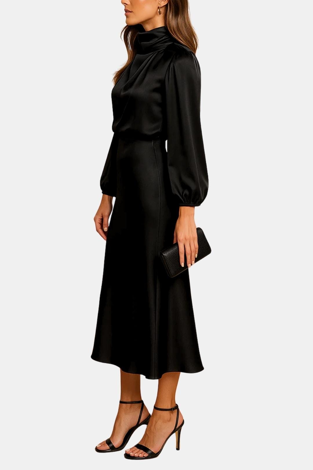 Image of Jean | Women's Long Sleeve A-Line Midi Dress