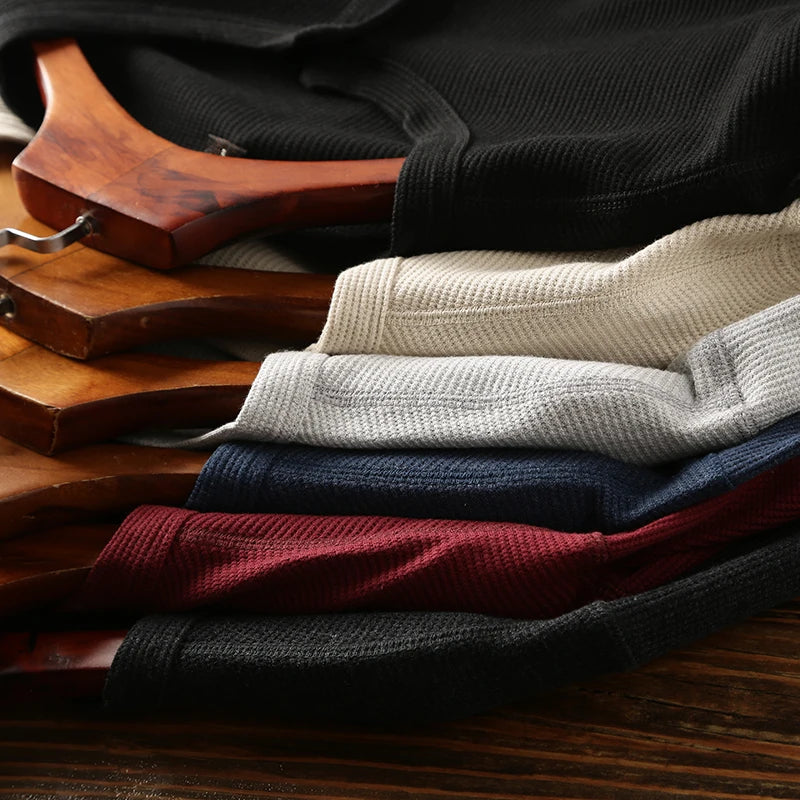 Image of Jeff | Men's Long Sleeve Henley T-Shirt