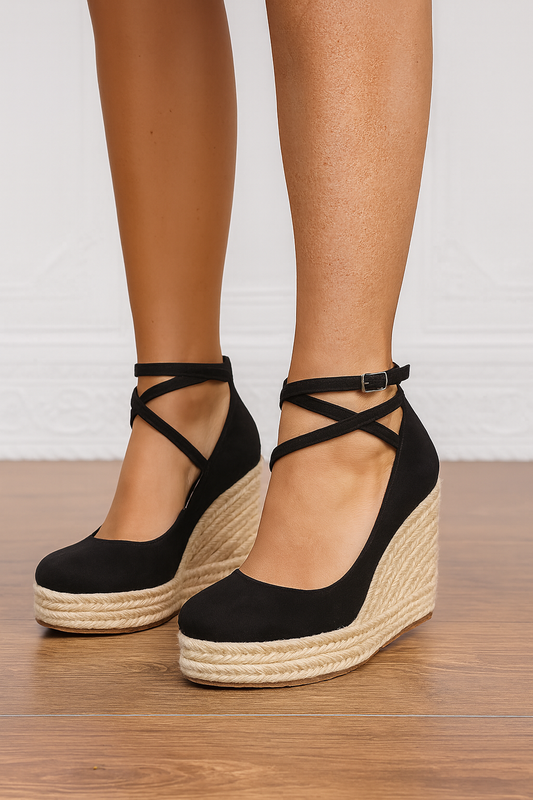 Image of Jemma | Women's Wedge Heel Ankle Strap Platform Shoes