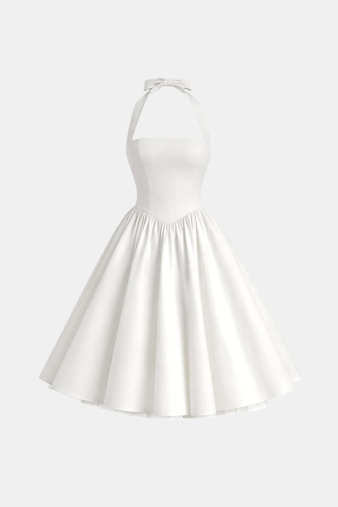 Image of Jennifer | Women's Halter Neck A-Line Midi Dress