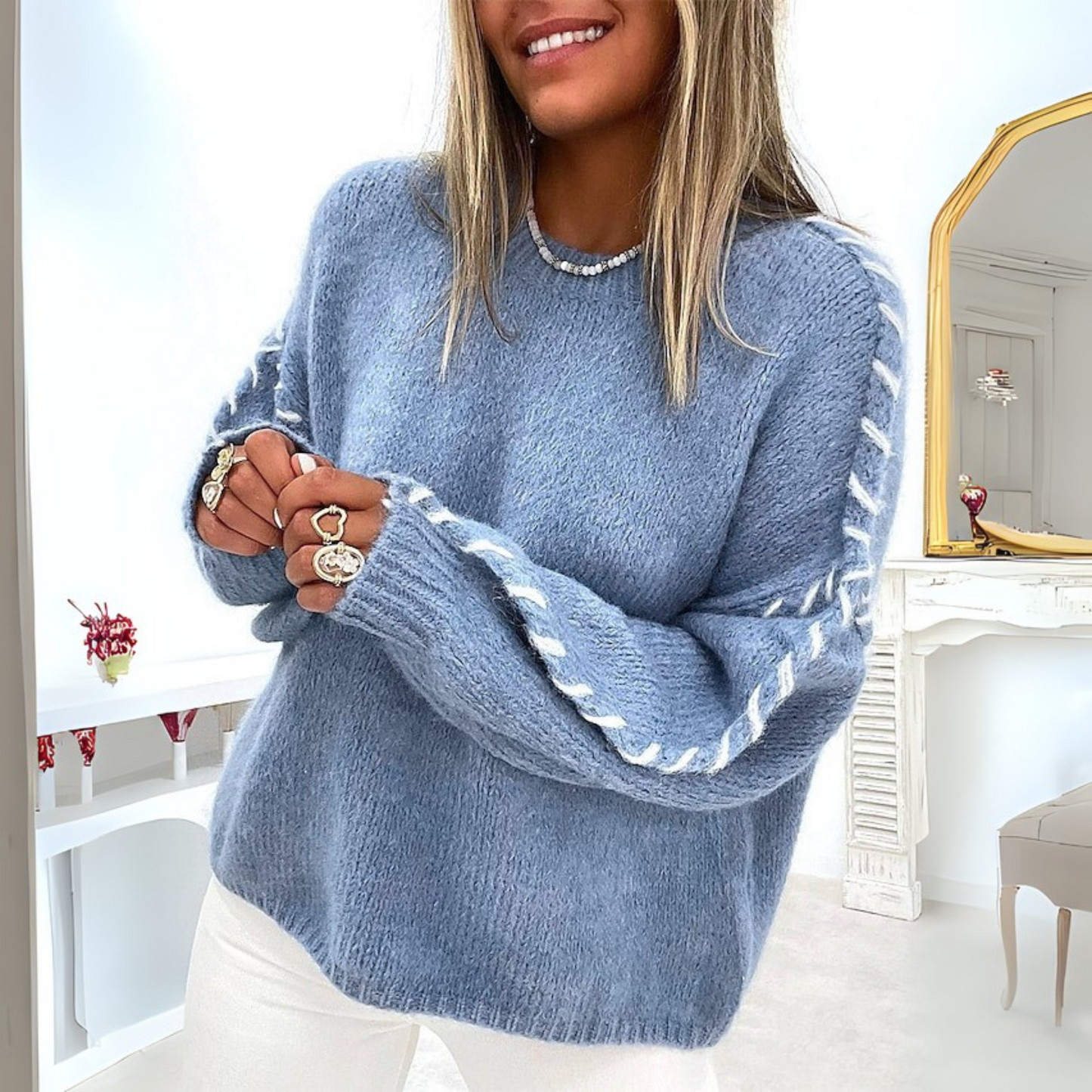 Image of Jennifer | Women's Oversized Crew Neck Sweater