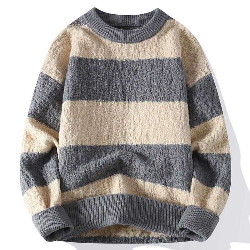 Image of Jeremy | Men's Striped Crew Neck Sweater