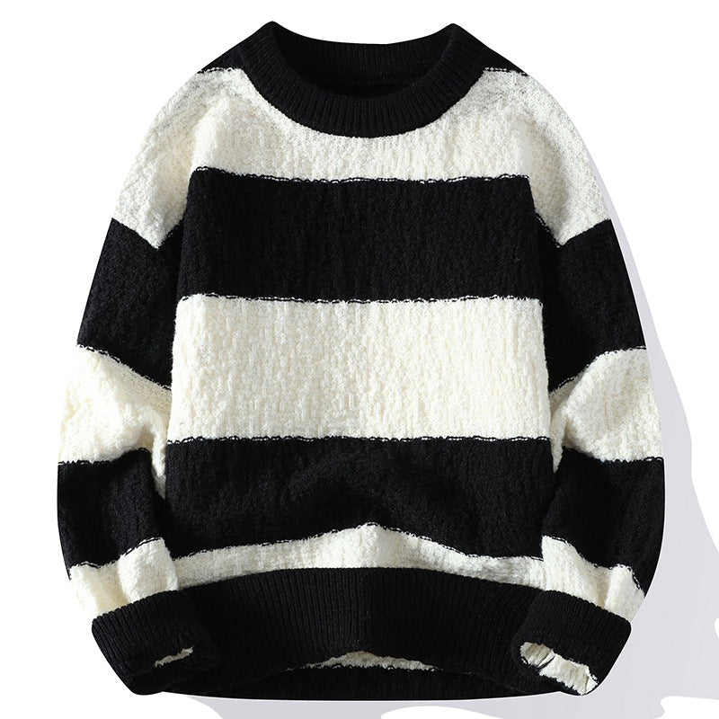 Image of Jeremy | Men's Striped Crew Neck Sweater