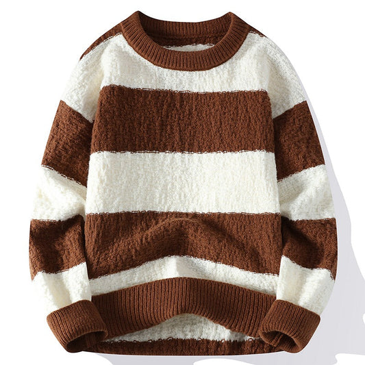 Image of Jeremy | Men's Striped Crew Neck Sweater