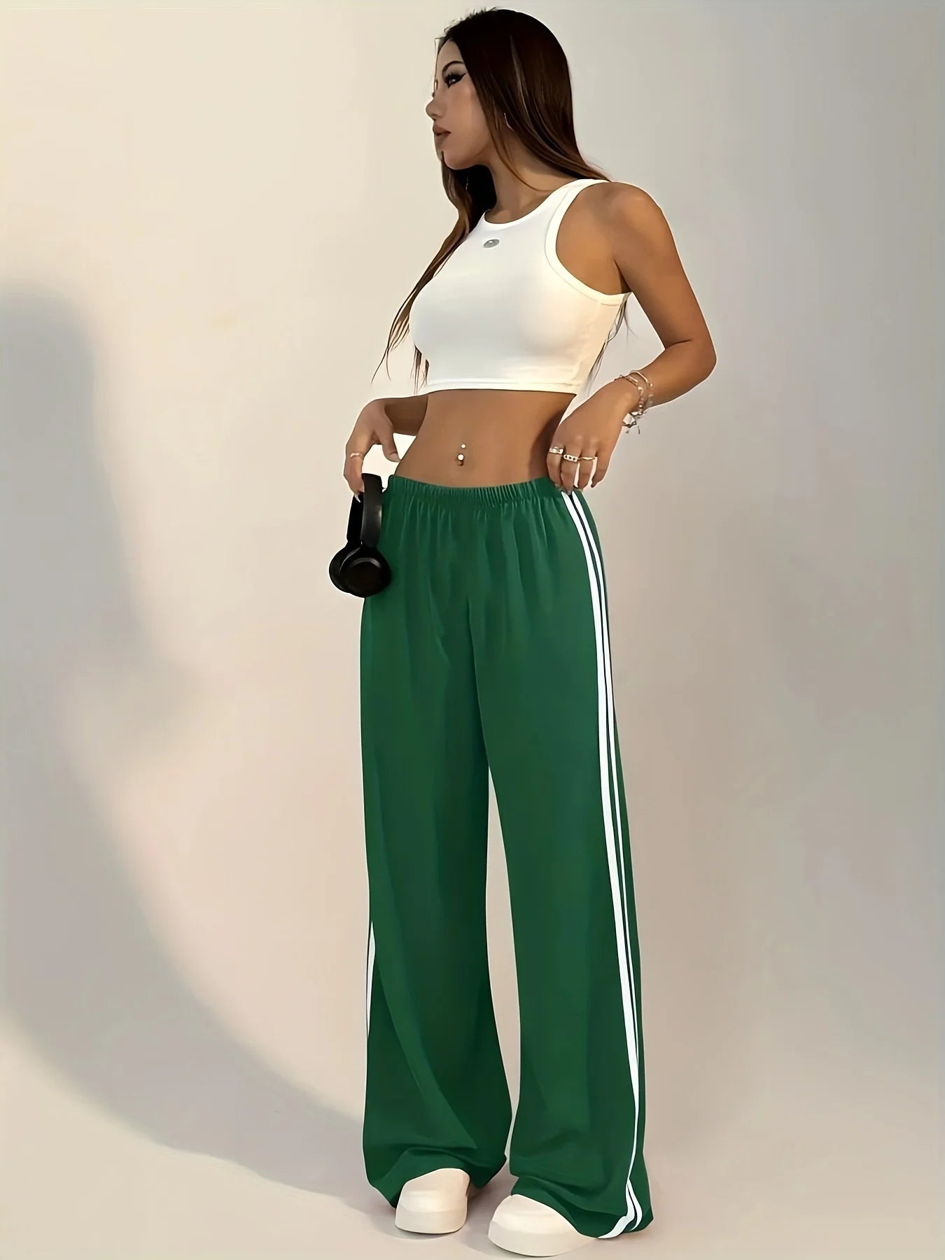 Jillian | Women's Wide Leg Track Pants - Image 1