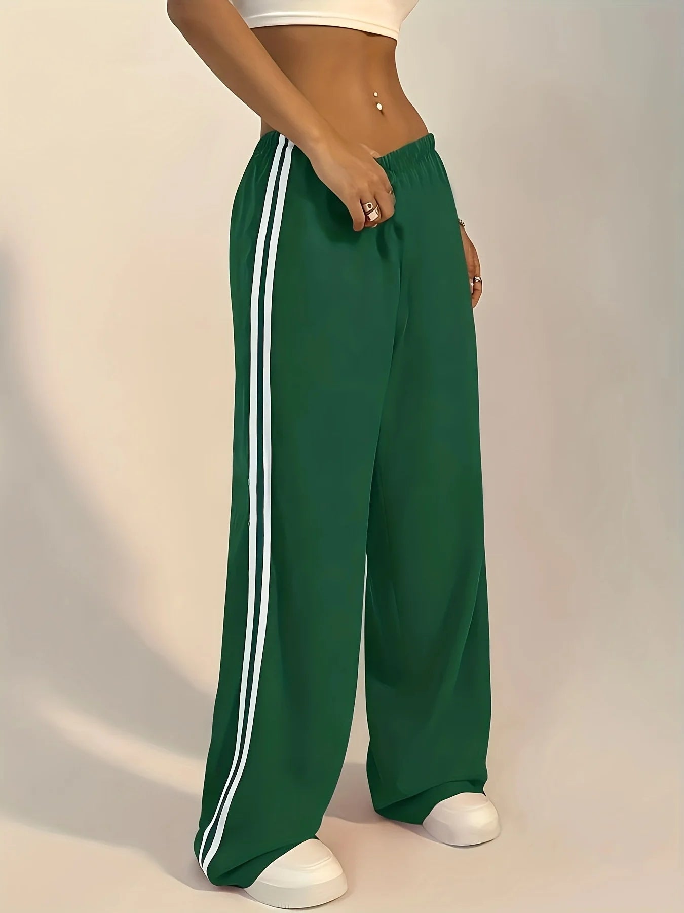 Jillian | Women's Wide Leg Track Pants - Image 2