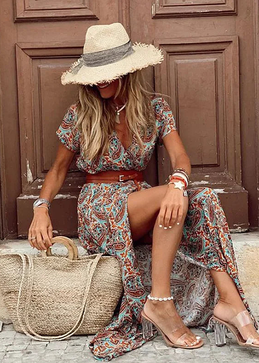 Image of Jo | Women's Floral Slit Maxi Dress