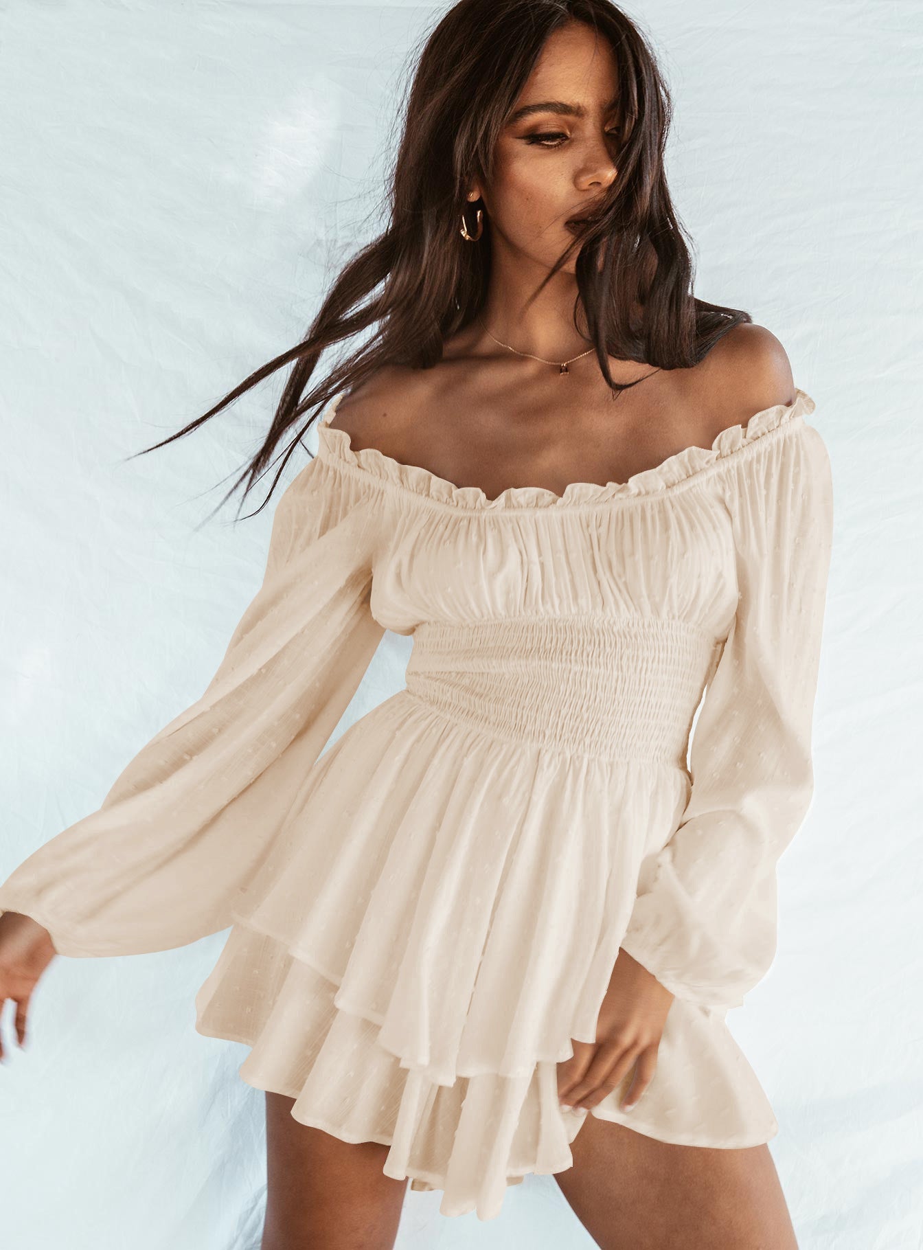 Image of Joan | Women's Off-Shoulder Mini Dress