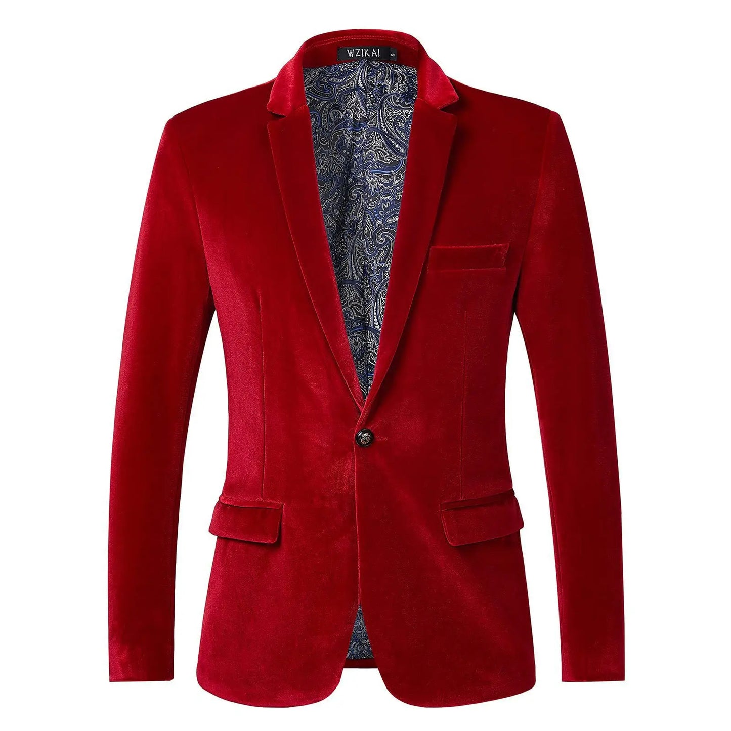 Joel | Men's Single-Breasted Velvet Blazer - Image 1