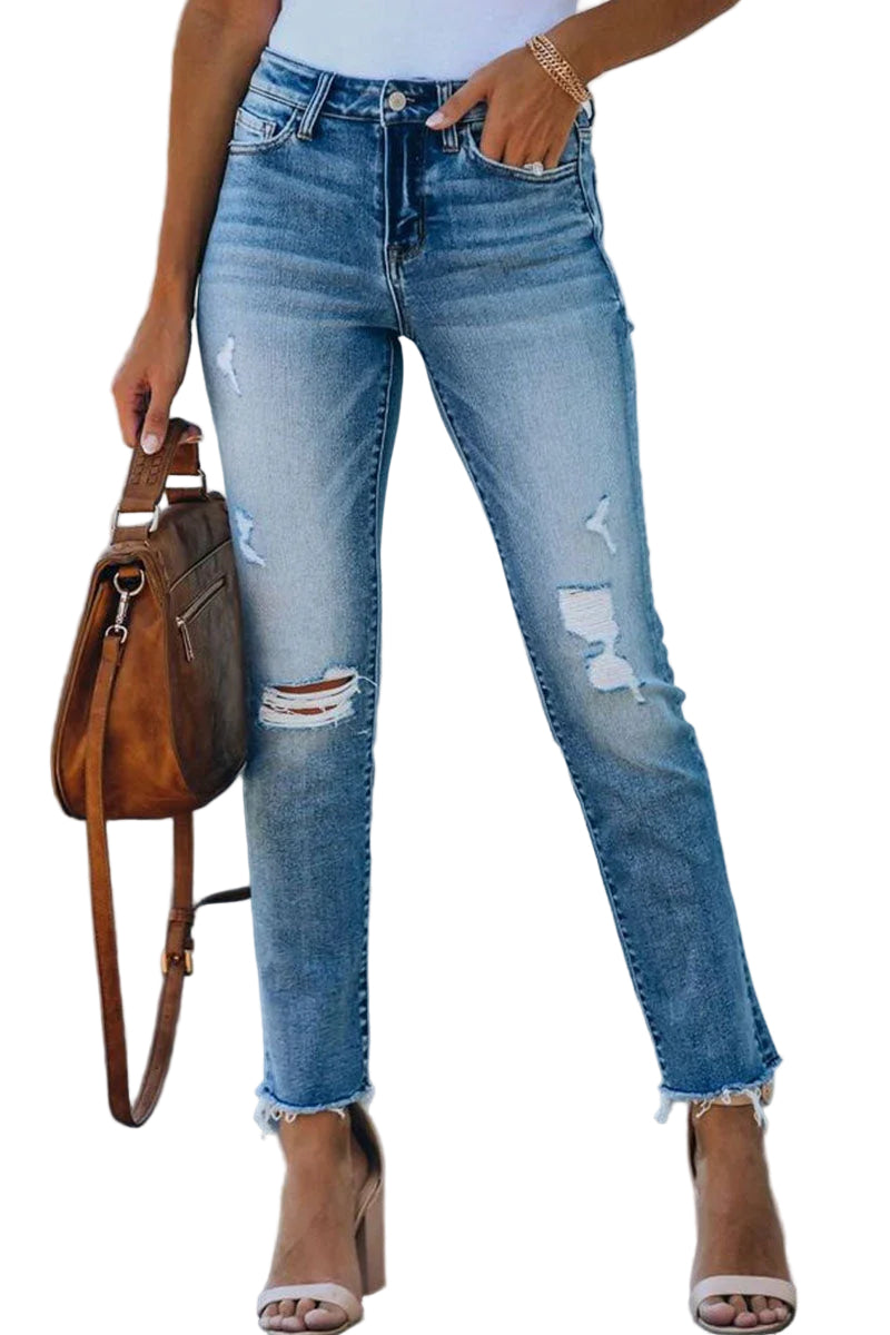 Image of Jolene | Women's Distressed Skinny Jeans