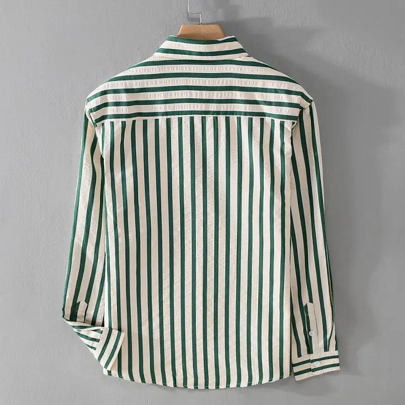 Image of Jonas | Men's Long Sleeve Striped Shirt