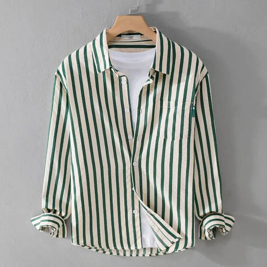 Image of Jonas | Men's Long Sleeve Striped Shirt