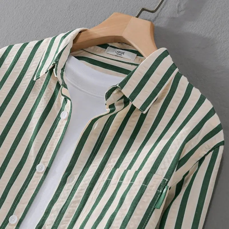 Image of Jonas | Men's Long Sleeve Striped Shirt