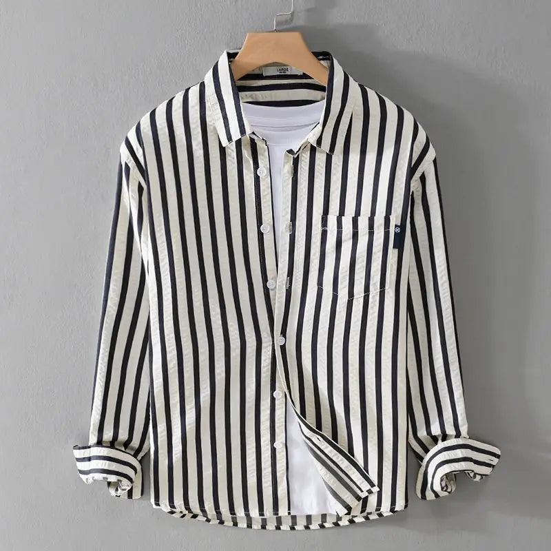 Image of Jonas | Men's Long Sleeve Striped Shirt