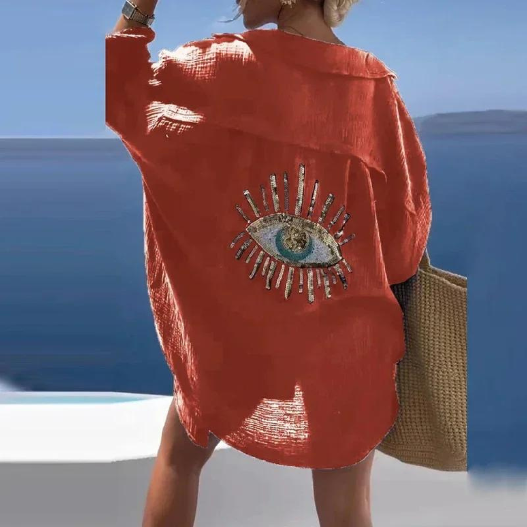 Image of Judie | Women's Lightweight Relaxed Fit Button-Down Overshirt