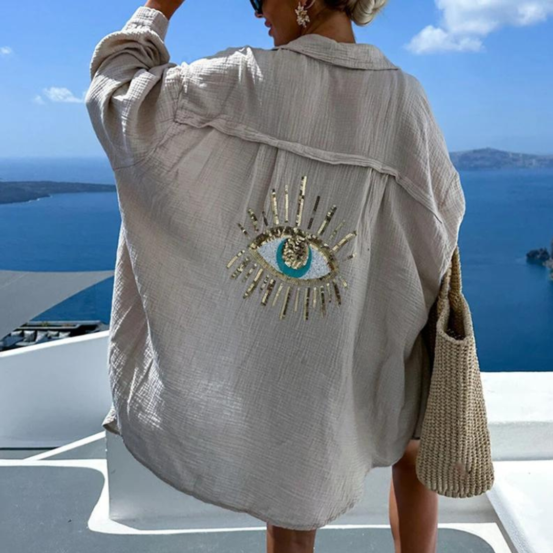 Image of Judie | Women's Lightweight Relaxed Fit Button-Down Overshirt