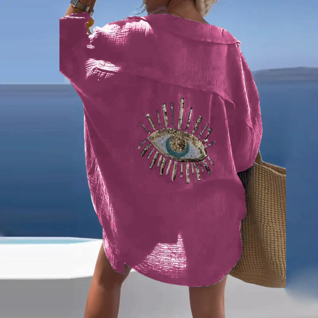 Image of Judie | Women's Lightweight Relaxed Fit Button-Down Overshirt